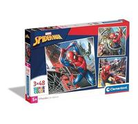 Clementoni Supercolor Marvel Spider-Man - 3 x 48 (Comprend 3 48 pièces) Enfants 5 Ans, Puzzle Dessins animés, fabriqué en Italie,