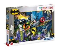 Clementoni | Supercolor Puzzle Batman pour Enfants 6-8 Ans+ | 104 Pièces DC Comics Officiel | Jeu Éducatif Observation Logique Motricité Super-Héros | Personnages Batman et Joker | Matériaux Recyclés