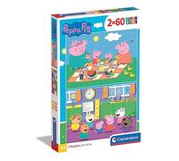 Clementoni Puzzle Supercolor Peppa Pig 2x60 pièces 4-7 ans Illustrations colorées