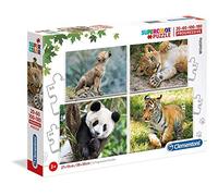 Clementoni- Supercolor Puzzle-Wildlife-Bébés animaux-20+60+100+180 pièces- 21409, Multicolore