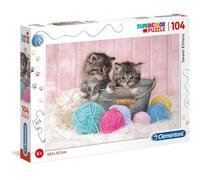 Clementoni Puzzle enfant Chatons et pelotes 104 pièces