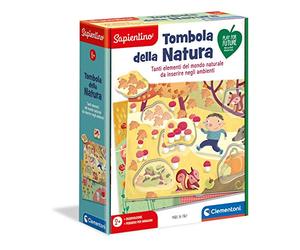 Clementoni - Tombola Della Nature Jeu éducatif Sapientin, Multicolore, 2 Ans
