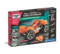 CLEMENTONI - Véhicules et machines - 50 constructions - Manuel illustré et application pour visualisation 3D - Fabriqué en Italie