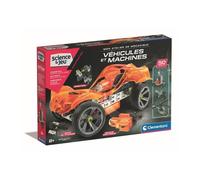 CLEMENTONI - Véhicules et machines - 50 constructions - Manuel illustré et application pour visualisation 3D - Fabriqué en It