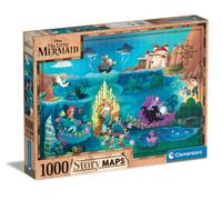 Clementoni World Map Puzzle petite sirène, 1000pcs.