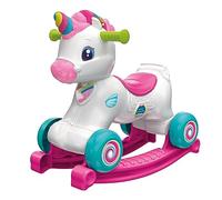 Clementoni | Zoé, Ma Licorne Adorée - Jouet 3 en 1 pour Enfants 12-36 Mois | Bascule, Porteur et Centre d’Activités Interactif | Apprentissage Bilingue | Sons, Lumières et Chansons