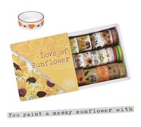 Cleminsta 20 Rouleaux Washi Tape Set, Ruban Vintage Adhésif Décoratif Œuvre d’Art Inspirée Feuille d’or Masking Tapes Pour Embellir Bullet Journal, Journal Intime, Bricolage (Tournesol)