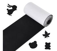 Cleminsta Patch de Tissu Imperméable en Nylon, Duvet Autocollant Patch, Patchs en Nylon Auto-Adhésifs, Patchs de Réparation Autocollants, Tissu Autocollant Reparation pour Vêtements, 200x7.6cm (Noir)