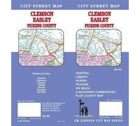 Clemson / Easley / Pickens County - Carte de la Caroline du Sud | GM Johnson
