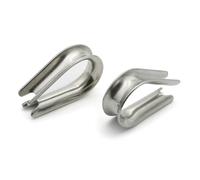 CLENEA Anneau de Protection de câble métallique, Attaches de gréement, cosses de Ligne d'ancrage, Pince à Anneau en Argent, Boucle de Fil de treuil 304, 2 à 10 pièces (Size : M1.5 10PCS)