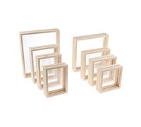 CLENEA Cadre Photo herbier en Verre Double Face bûche Cadre Photo Couleur bûche Cadre Photo en Bois Transparent (Size : 21.3 x 26.4cm)