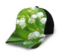 CLeNea Chapeau de soleil unisexe - Chapeau de baseball avec fleurs de muguet - Chapeau de randonnée confortable et réglable pour homme et femme, Comme indiqué sur la photo, taille unique