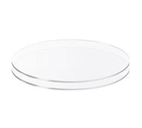 Clenp Disque De Gâteau, 2 Pièces Assiettes à Gâteau Disques De Gâteau De Crème Au Beurre Acrylique Non Collants Réutilisés pour Le Service De Gâteaux Blanche 26cm