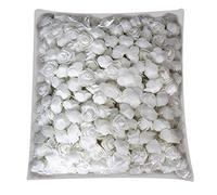 Clenp DIY Rose Head, 500 Pcs PE Mousse Rose Tête Fleur Artificielle pour DIY Ours Poupée De Mariage Maison Décor Blanc 500 pièces