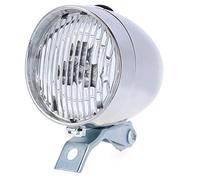 Clenp Feux De Vélo, Lumière De Vélo Chargée par Batterie Super Lumineuse, Classique Vintage 3LED Vélo Phare De Vélo De Montagne Vélo Phare Avant Argent