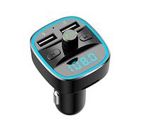 Clenp Lecteur MP3 De Voiture, Deux Ports USB T25 Smart Car Bluetooth 5.0 Lecteur De Musique MP3 Appel Mains Libres Noir