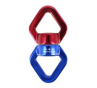 Clenp Mousqueton Porte-clés Multitool - émerillon De Corde De Dispositif De Rotation 30KN pour l'escalade De Hamac De Balançoire De Danse De Soie Aérienne Rouge et Bleu 11cm x 5.5cm x 3cm