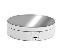 Clenp Plateau Tournant électrique De 360 degrés pour La Photographie, Charge Intelligente De Support Rond De Support D'affichage Blanc Prise d'alimentation USB