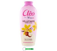 Cleo Bagnodoccia Lot de 12 gels douche avec fleurs de vanille et beurre de karité - Peau douce, lisse et veloutée - Nettoyant pour le corps 750 ml + porte-clés Beni Culinari