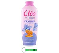 Cleo Bagnodoccia Lot de 8 gels douche avec fleurs d'iris et nectar de miel - Peau douce, lisse et veloutée - Nettoyant pour le corps 750 ml + porte-clés Beni Culinari