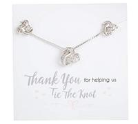 Cleo Classic Designs Cadeau de demande en demoiselle d'honneur | Ensemble boucles d'oreilles et collier à nœud | Bijoux de demoiselle d'honneur | Ensembles de demoiselle d'honneur | Bijoux de mariage