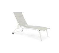 Cleopas White Zh10 Chaise longue haute à roues en C