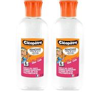 Cléopâtre - AD125X - Adhésive - Flacon de Colle transparente forte avec Embout biberon 100 g (Lot de 2)