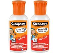 Cléopatre - AE70X - Ecole'Too - Colle Multi-matériaux avec Embout biberon - Flacon 60 g (Lot de 2)