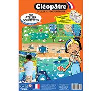 CLEOPATRE - Atelier Fresque Gommettes sur les Animaux - 16 planches à décorer et 16 planches de gommettes
