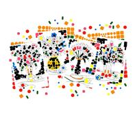 CLEOPATRE - Atelier Gommettes sur les Bouquets de Fleurs - 4 planches à décorer et 728 gommettes