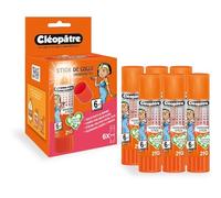 Cléopâtre - BA21ADX6 Boîte de 6 bâtons de colle TRANSPARENTE"Cléostick" Adhésive en 21 g