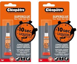 CLEOPATRE BLSGL-3 - Super Glue formule liquide (Lot de 2)