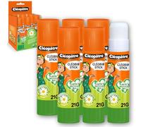CLEOPATRE - Boîte de 6 bâtons de colle VÉGÉTALE en 21 gr - Naturel Sans Solvant - Idéal pour Écoles, Papeterie, Bureau, Fournitures Scolaires