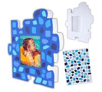 CLEOPATRE - Cadre Puzzle en Carton blanc à Décorer, 90 Gommettes Mosaïques - Loisirs Créatifs Enfant