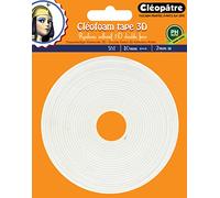 CLEOPATRE- Cléofoam Tape 3D - Rouleau adhésif double face en 2mm d'épaisseur pour scrapbooking