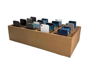 CLEOPATRE - Cléo'Pause Écran, casier collectif au format classe pour le rangement de 36 téléphones - 42 x 21,5 x 10,5 cm - Boite rangement smartphones - Fabrication Française