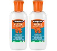 CLEOPATRE - Cléo'Puzzle - Colle Vernis Puzzle avec Embout Précis - Transparent - Flacon 100g - Fabriqué en France (Lot de 2)