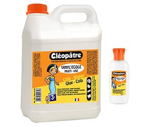 Cléopâtre - Colle blanche vinylique au format de 2 kg + 1 flacon de 100gr rechargeable