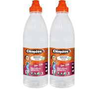 CLÉOPÂTRE Colle transparente forte "Adhésive" en 1 kg (Lot de 2)