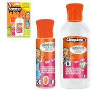 CLEOPATRE - Colle Transparente Forte Adhésive en 25g avec Recharge de 100g - Idéale Loisirs Créatifs Rentrée Des Classes - Fabrication Française
