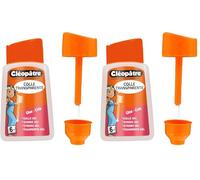 CLÉOPÂTRE - Colle Transparente Forte "Adhésive" En 80 gr Avec Pinceau Intégré - Idéale Travaux Manuels et Loisirs Créatifs - Rentrée Des Classes - Fabrication Française (Lot de 2)