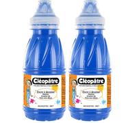 CLEOPATRE - Encre à Dessiner Bleu Primaire au format de 250 ml (Lot de 2)