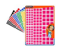 Cléopâtre Etui De 2592 Gommettes Carrés 24 Planches A5 Repositionnables Et Détourées Multicolore