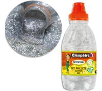 CLEOPATRE Flacon de gel pailleté couleur argent 500 ml x 12