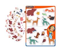 CLEOPATRE - Gommettes Autocollantes Animaux ferme/forêt/montagne - Paquet de 32 feuilles (480 stickers)