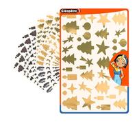 CLEOPATRE - Gommettes Autocollantes Noël - 2 couleurs - Paquet de 10 feuilles (440 stickers)