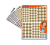 CLEOPATRE - Gommettes Autocollantes Rondes - 2 couleurs - Paquet de 4 feuilles (432 stickers)