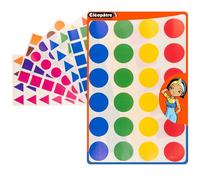 CLEOPATRE - Gommettes géométriques - Paquet de 6 feuilles (144 stickers)