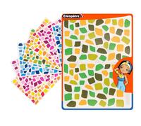 CLEOPATRE - Gommettes Mosaïques - 4 couleurs - Paquet de 12 feuilles (1080 stickers)