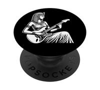 Cléopâtre Jouant de la Guitare électrique PopSockets PopGrip Adhésif
